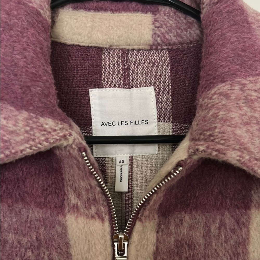 Avec Les Filles Pink and Cream Jacket Cozy Style - Picture 2 of 7
